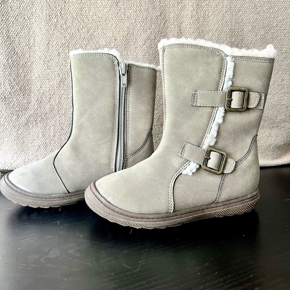 OshKosh B'Gosh Girl's Taupe Seesaw Fashion Boot-size 8T